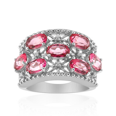 Bague en argent et Topaze rose