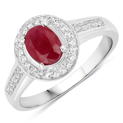 Bague en argent et Rubis