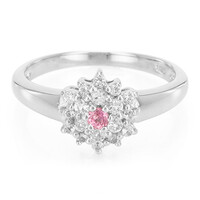 Bague en argent et Tourmaline rose