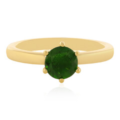 Bague en argent et Diopside de Russie