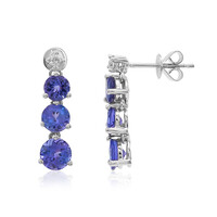 Boucles d'oreilles en or et Tanzanite AAA