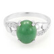 Bague en argent et Chrysoprase impériale