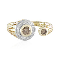 Bague en or et Diamant champagne I2 (Ornaments by de Melo)