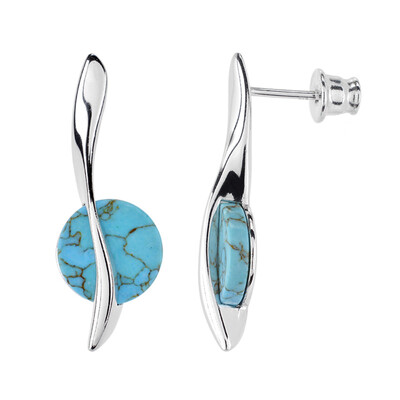 Boucles d'oreilles en argent et Turquoise (dagen)