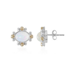 Boucles d'oreilles en argent et Opale Welo (Granulieren)