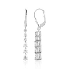 Boucles d'oreilles en argent et Topaze blanche