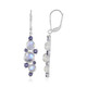 Boucles d'oreilles en argent et Pierre de lune bleue (KM by Juwelo)