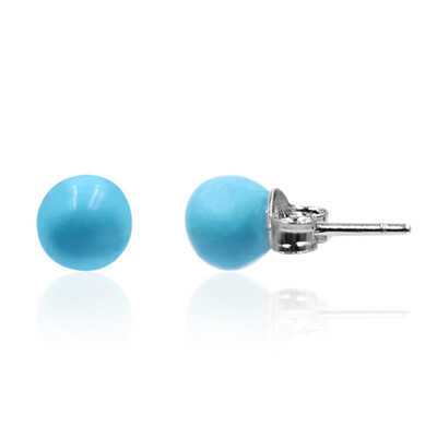 Boucles d'oreilles en argent et Turquoise Sleeping Beauty (Anne Bever)