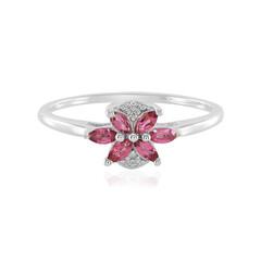 Bague en argent et Tourmaline rose du Brésil