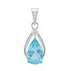 Pendentif en argent et Apatite bleue