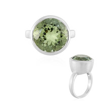 Bague en argent et Améthyste verte