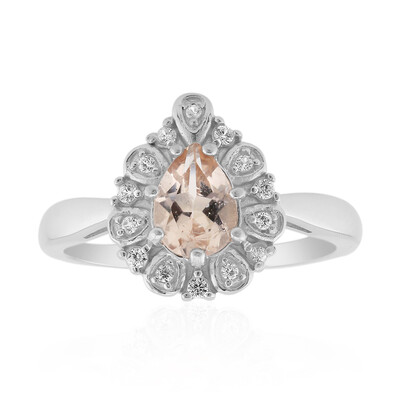 Bague en argent et Morganite