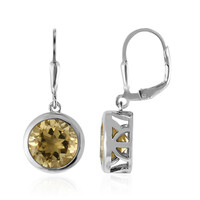 Boucles d'oreilles en argent et Citrine