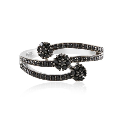 Bague en argent et Spinelle noir