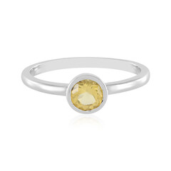 Bague en argent et Béryl jaune