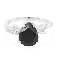 Bague en argent et Spinelle noir