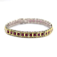 Bracelet en argent et Grenat Rhodolite (Dallas Prince Designs)