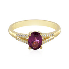 Bague en argent et Grenat magenta