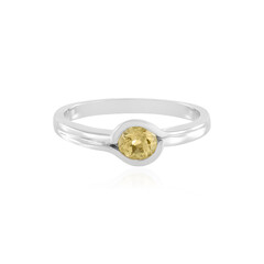 Bague en argent et Béryl jaune