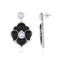 Boucles d'oreilles en argent et Agate noire (Dallas Prince Designs)