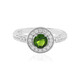 Bague en argent et Diopside de Russie