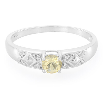 Bague en argent et Béryl jaune