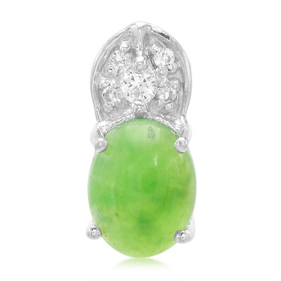 Pendentif en argent et Chrysoprase impériale