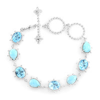 Bracelet en argent et Topaze bleu ciel (Dallas Prince Designs)