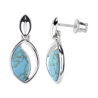 Boucles d'oreilles en argent et Turquoise