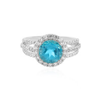 Bague en argent et Topaze Paraiba