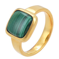 Bague en argent et Malachite