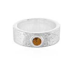 Bague en argent et Zircon cognac