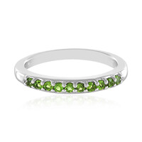 Bague en argent et Diopside de Russie