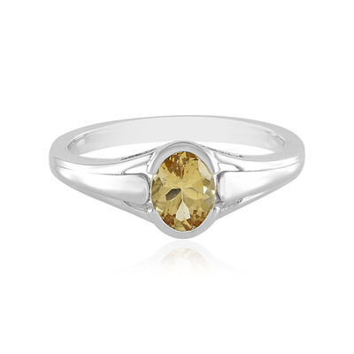 Bague en argent et Béryl jaune