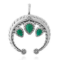 Pendentif en argent et Turquoise verte (Desert Chic)