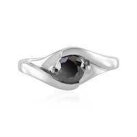 Bague en argent et Diamant noir