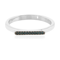 Bague en argent et Diamant bleu I3