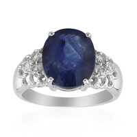 Bague en argent et Saphir bleu