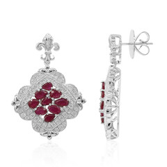 Boucles d'oreilles en argent et Rubis (Dallas Prince Designs)