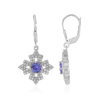 Boucles d'oreilles en argent et Tanzanite