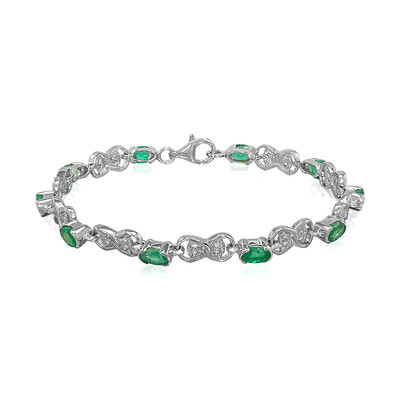 Bracelet en argent et Emeraude de Zambie