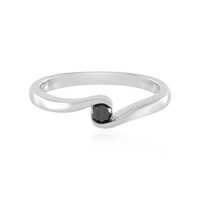 Bague en argent et Diamant noir