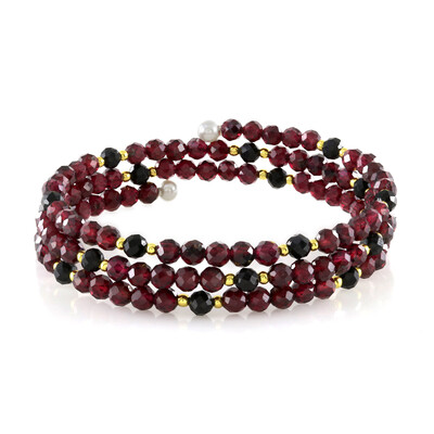 Bracelet en acier et Spinelle noir (Riya)