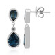 Boucles d'oreilles en argent et Topaze bleu de Londres (Pallanova)