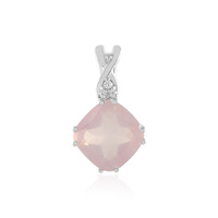 Pendentif en argent et Quartz rose