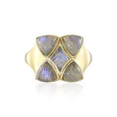 Bague en argent et Labradorite bleue de Maniry (KM by Juwelo)