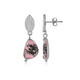 Boucles d'oreilles en argent et Rhodonite Sulavesi (Bali Barong)