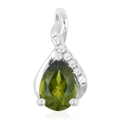 Pendentif en argent et Vésuvianite