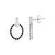 Boucles d'oreilles en argent et Spinelle noir