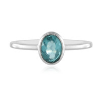 Bague en argent et Apatite bleue